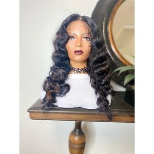 *RAYA| LONG OCEAN WAVE HD 360 DEEP T PART BLACK OMBRÉ LACE FRONT WIG